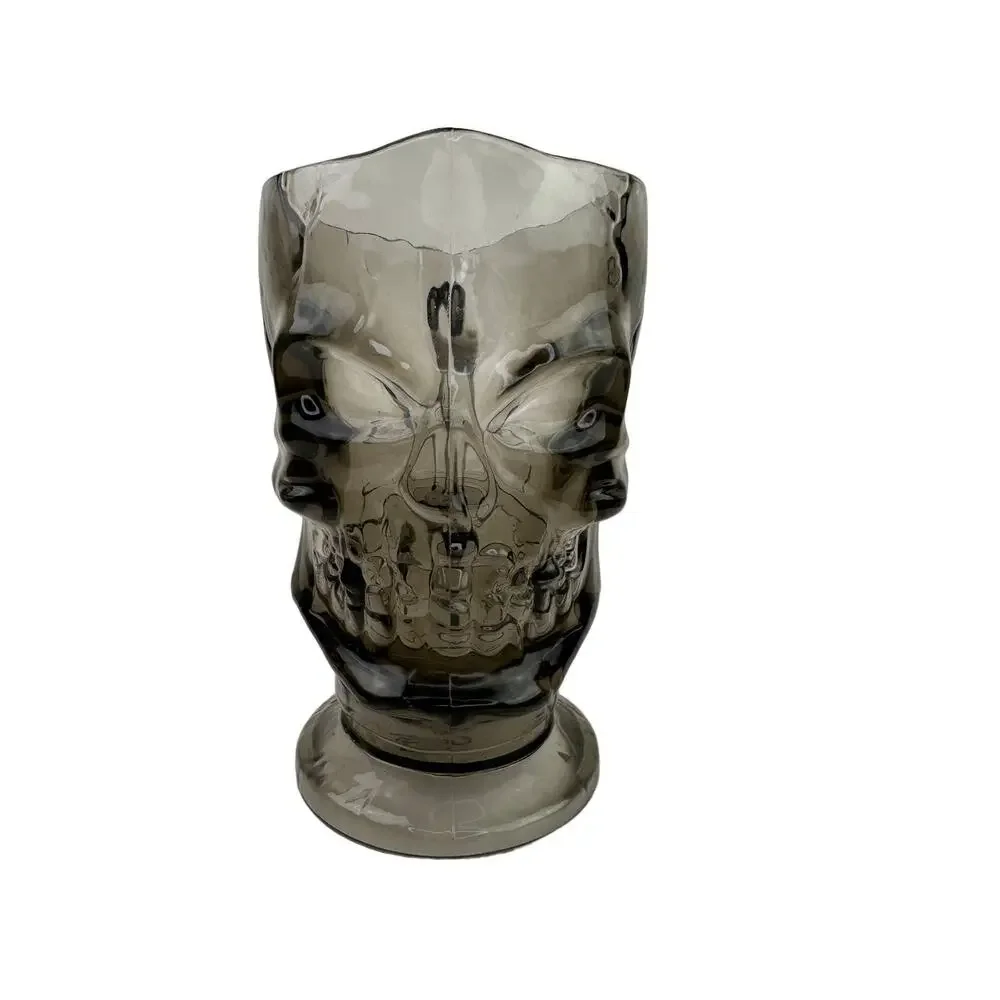 Seasonal Visions Ltd Halloween Smoky Gray Translucent Plastic Skull Mug Pitcher